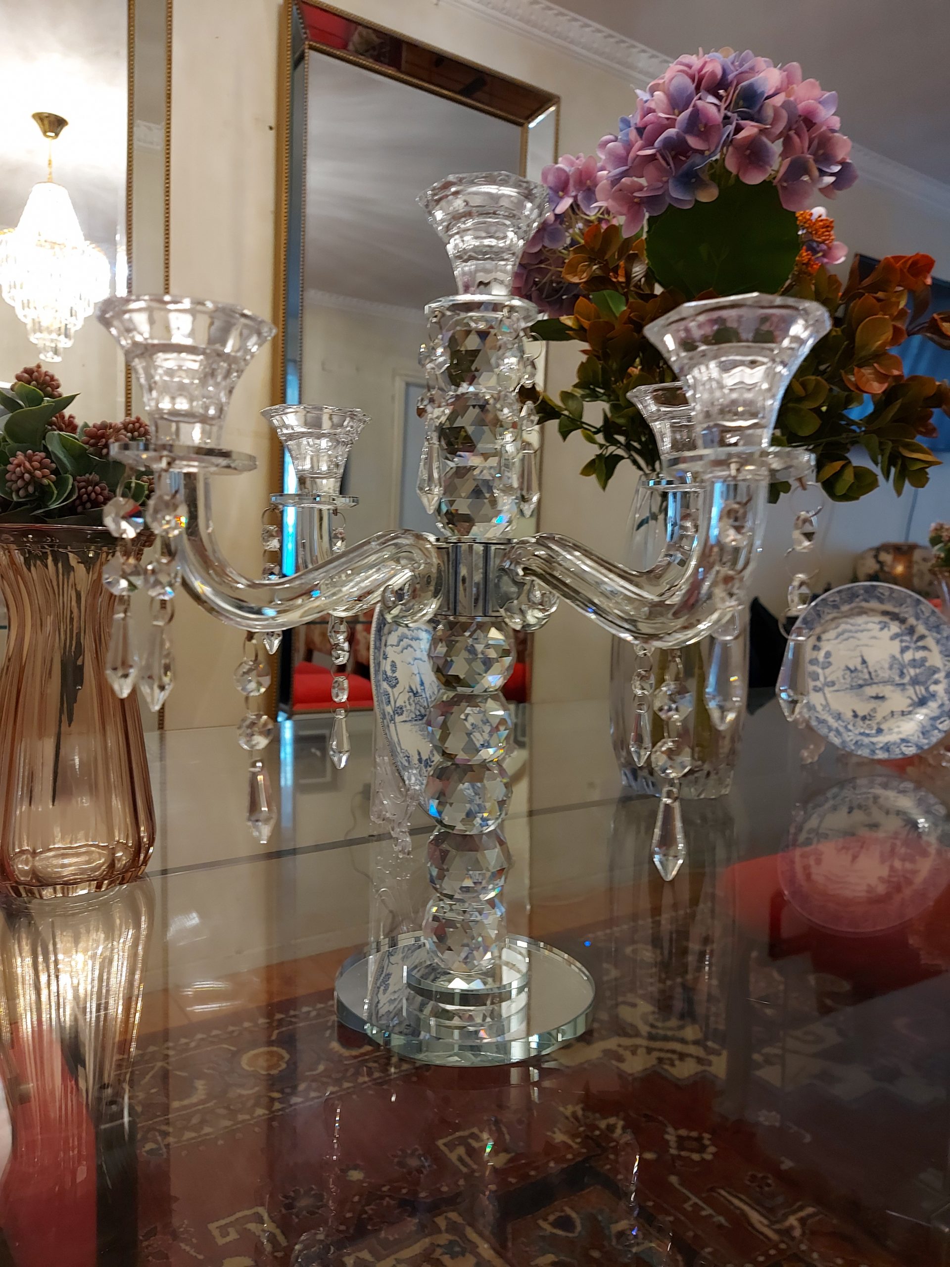 Candelabro Cristal 5 Brazos